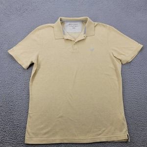 Banana Republic Shirt Mens‎ Large Yellow Polo Golf Short Sleeve Classiccore Logo